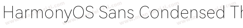 HarmonyOS Sans Condensed Thin字体转换